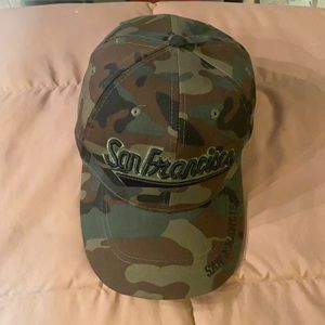 Lanza San Francisco Baseball Hat Camo Colors Adjustable Strap